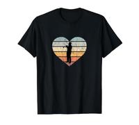 Soffiatore a Forma di Cuore Vintage Maglietta con Stampa Grafica Economica, Uomo, Nero, M