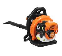 Soffiatore a gas a zaino da 52 cc, 205 MPH 550 CFM, soffiatore per prato a 2 tempi con design ergonomico, potente ventilatore a gas a zaino per rimuovere foglie/polvere/neve nella cura del prato