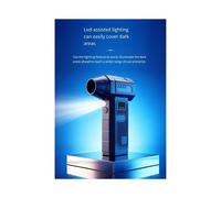 Soffiatore A Getto Secco da 90000 Giri/Min, Ventola Turbo da 450 G, Spolverino Ad Aria con Display Digitale A LED A 5 Velocità, 3 Batterie da 2500