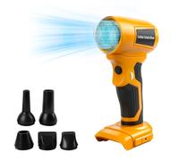 Soffiatore a lama senza fili per Dewalt, pulitore per polvere portatile, soffiatore senza spazzole, 130000 giri/min, velocità regolabile e 5 ugelli per la pulizia della casa, campeggio (senza batteria