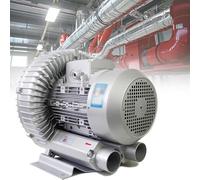 Soffiatore ad anello Vortex per acquari e laghetti da pesca, ventilatore radiale monofase da 250 W, involucro in alluminio resistente, pompa ad aria industriale ad alta efficienza, funzionamento
