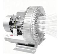 Soffiatore ad anello vortice ad alta pressione monofase, ventilatore a canale laterale da 750 W per aria che soffia o aerazione delle acque reflue di aspirazione