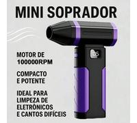 Soffiatore ad aria compressa e ventilatore di raffreddamento personale 108000RPM ad alta potenza, soffiatore elettrico senza fili, batteria ricaricabile da 2600mAh, 6 livelli di velocità regolabili, a