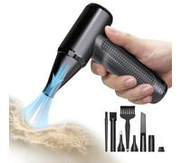 Soffiatore ad Aria Compressa, Pejevir 3 Velocità 150000 Giri/Min Elettrico Rimuovi Polvere Aria Compressa, Type-C Ricaricabile, Aria Compressa Elettrico per Pulizia del PC Divano Tastiera Auto
