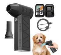Soffiatore ad Aria Compressa | Regolabile Turbo Ventola Polverizzatore d'Aria | Asciugaoggetti Manuale 3 Velocità Accessorio Per Pulizie Casa Auto Bici Animali