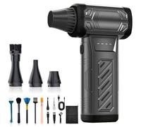 Soffiatore Aria Compressa -130000RPM,3 Velocità Aria Compressa Elettrico Air Duster,Elettrico Rimuovi Polvere Aria Compressa Senza Fili con Batteria da 8000 mAh,Air Duster per Tastiera,Auto,Esterno