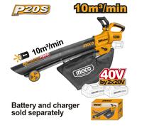 SOFFIATORE/ASPIRATORE A BATTERIA 40V NUDO - INGCO CABLI2003