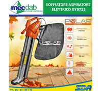 Soffiatore Aspiratore Elettrico 2800 W Velocità Aria 275 km/h Polar GY8722