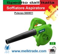 Soffiatore Aspiratore elettrico 500W - Marca VERTO Prodotto Professionale