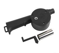 Soffiatore compatto per stufa a legna, strumento per accendere il fuoco, telescopico, per escursioni all'aperto, griglia a carbone, nero, 25 cm (soffianti manuali)