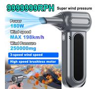 Soffiatore d'aria compressa per auto - Spolverino elettrico con batteria ricaricabile regolabile da 8000 mAh a 3 marce, ventilatore d'aria senza fili ricaricabile per la pulizia di dispositivi