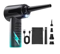 Soffiatore d'aria elettrico turbocompressore potenziato, soffiatore senza fili ricaricabile for la pulizia di dispositivi elettrici e tastiere