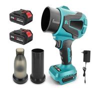 Soffiatore d'aria Power Blower,Soffiatore / Aspirapolvere 2 in 1 professionale, 38000 giri/min, 12000 Pa di aspirazione, 3 velocità, compatibile con batterie 21 V, per pulizia giardino e vialetto (A)