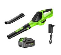 Soffiatore di fogli senza fili, 21 V, 3000 W, soffiatore a batteria, 100 MPH, 120 CFM, 5 velocità, soffiatore Parkside potente e leggero per giardino, terrazza (1 batteria)