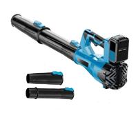 Soffiatore di foglie senza fili, 21 V, soffiatore senza fili, potente con batteria, 6 modalità di velocità per la manutenzione del prato, soffiaggio della neve, e rimozione della polvere (senza