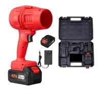 Soffiatore di foglie senza fili, aspirapolvere Turbo - soffiatore d'aria portatile e manuale con batteria e caricatore per campeggio, giardino, computer, patio, casa, auto,