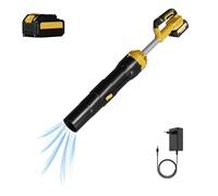 Soffiatore di foglie senza fili, soffiatore a batteria con 2 batterie 21 V e caricabatterie, 4 m/s, 5 velocità, soffiatori senza fili per manutenzione prato, rimozione foglie, fango, neve (1 batteria)