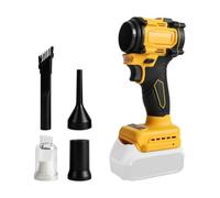 Soffiatore e aspiratore per foglie senza fili compatibile con batterie DEWALT da 18V e 20V, soffiatore d'aria 2 in 1 da 20 kPa e aspiratore da 8 kPa, 20000 giri/min con 3 ugelli e luce LED