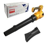 Soffiatore elettrico a foglie senza fili compatibile con batterie Dewalt 20V, 18500RPM 58m/s Soffiatore a foglie 500W per la cura del prato, patio, passeggiata laterale (Giallo)