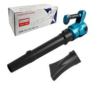 Soffiatore elettrico a foglie senza fili compatibile con batterie Dewalt 20V, 18500RPM 58m/s Soffiatore a foglie 500W per la cura del prato, patio, passeggiata laterale (BLU)