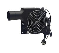 Soffiatore elettrico ad alto flusso d'aria da 5 V con controllo della velocità alimentato tramite USB per stufa da campeggio griglie e falò ventilatore per barbecue