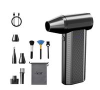 Soffiatore elettrico ad aria compressa - 130000 giri/min Super potente, motore brushless a 3 velocità ricaricabile for auto/PC/casa/esterno