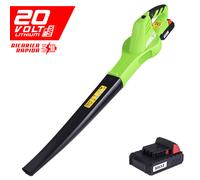 Soffiatore Elettrico con Batteria Litio 20V 2ah Ricaricabile per Foglie Giardino