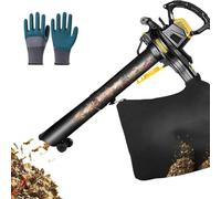 Soffiatore elettrico da giardino, trituratore sottovuoto 3 in 1 con regolazione a 6 velocità e sacchetto di raccolta da 40 l, per una cura efficiente del prato e gestione della polvere delle foglie