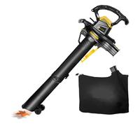 Soffiatore elettrico per foglie 3 in 1, 3800 W e trituratore sottovuoto con sacchetto da 40 litri, rapporto di triturazione 16:1, per soffiare foglie, trucioli, polvere, detriti, ritagli di erba