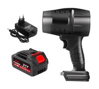 Soffiatore Elettrico per Polvere, Mini Soffiatore a Batteria, Soffiatore Turbo, Soffiatore Portatile con Batterie da 21 V 1300 mAh e Caricabatterie, 800 W 35000 Giri/min per Auto, Barbecue, Campeggio