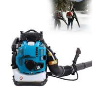 Soffiatore Foglie A Zaino 4 Tempi 1000cc Benzina, Serbatoio 2.0L, Potente Soffiatore Neve Silenzioso, Max 10000 Giri/min, Per Giardino, Cortile E Uso Professionale(Blue)