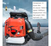 Soffiatore for foglie a benzina, aspiratore for foglie a zaino a benzina a 4 tempi, soffiatore for foglie a zaino a benzina da 5500/6000 W con serbatoio del carburante da 2,3 l(Orange,2.3L)