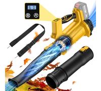 Soffiatore per Batteria Makita 18V, Soffiatore Foglie con Display LED, 6 Velocità, Velocità dell'aria 240 km/h, Soffiatore a Batteria per Manutenzione Giardino, Rimozione Neve (senza Batteria)