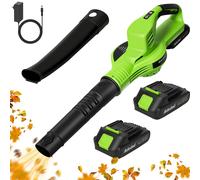 Soffiatore per foglie a batteria con 2 batterie Soffiatore elettrico per foglie Soffiatore per foglie portatile Polvere di neve Giardino per auto per batteria Makita 18V