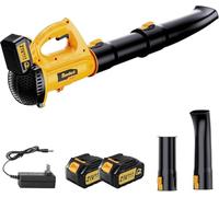 Soffiatore per Foglie a Batteria Da 21 V, Alimentato a Batteria, 6 Modalità Di Velocità, 2000 Rpm, 450 Cfm, Soffiatore Elettrico a Mano Leggero per La Cura Del Prato E La Neve