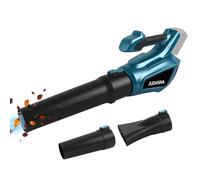Soffiatore per foglie a batteria Makita da 18 V, soffiatore elettrico con motore senza spazzole e interruttore turbo, 3 marce fino a 60 m/s, flusso d'aria 936 m³/h, aspiratore per giardino e prato