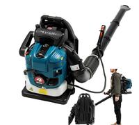 Soffiatore per foglie a benzina, 75,6 cc, 4 tempi, 2,6 kw Backpack Leaf, leggero soffiatore per foglie, 112 dB, avviatore manuale, soffiatore per foglie, soffiatore per terrazze