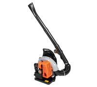 Soffiatore per foglie a benzina, trasportabile sul retro, 2,7 kW, motore a 2 tempi, 63 cc, protegge la schiena e portatile, serbatoio da 1,8 l, tracolla - dispositivo portatile leggero e potente per