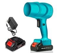 Soffiatore per foglie senza fili da 36000 giri/min, con caricabatterie, portatile, turbo da 21 V, per neve e polvere, 130 MPH, soffiatore a getto per esterni, turbofan, asciugatore per neve che soffia