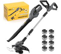 Soffiatore per foglie senza fili e decespugliatore combinato 2 in 1, compatibile con batteria Dewalt da 20 V (solo strumento)