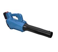 Soffiatore per foglie senza fili, soffiatore a batteria al litio, soffiatore manuale per foglie con due batterie e caricatore-neve sulla strada, foglie cadute nel cortile (blu) (colore: 4,0 AH) (6,0