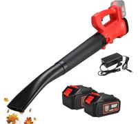Soffiatore per Foglie Senza Fili, Soffiatore Elettrico per Foglie con 2 Batterie da 21 V 3,0 Ah E Caricabatterie, Soffiatore Assiale A 6 velocità di Controllo, Soffiatori Portatili Leggeri