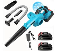 Soffiatore per foglie senza spazzole per Makita 21V Batteria senza fili per cantiere Ventilatore d'aria a 5 velocità fino a 300MPH Aspirapolvere domestico fai da te