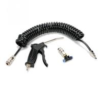 TrAdE shop Traesio - Soffiatore Pistola Ugello Per Compressore Con Tubo Aria Compressa A Spirale