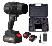 Soffiatore senza fili,Aspirapolvere Turbo,Mini Soffiatore per Foglie con Turbocompressore, Soffiatore portatile potente con batteria e caricatore per giardino auto prato (Black,#5-Battery * 2)