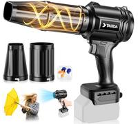 Soffiatore senza spazzole senza fili, compatibile con batteria Dewalt da 20 V (senza batteria), mini soffiatore a getto turbo con 2 ugelli, leggero e uso con una sola mano, per patio, garage, cortile