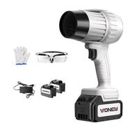 Soffiatore Turbo Jet, soffiatore for foglie portatile con 2 batterie, spolveratore elettrico portatile senza fili con 30.000 giri/min, for asciugare l'auto, ecc.(White)