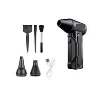 Soffiatore Turbo, Soffiatore Elettrico Ricaricabile Turbojet Soffiatore Aria Compressa Aspiratore Polvere Tastiera Computer Pulizia per la pulizia di auto/tastiere/casa(Black2)