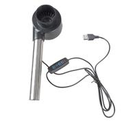 Soffiatore USB elettrico con 5 velocità regolate, 14,5 cm, tubo del vento per raffreddamento della griglia, cavo di alimentazione esteso per dispersione fumosa Soffiatore USB con ugello lungo per