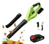 Soffiatori di foglie, soffiatore di foglie senza fili, 21 V, con batteria e caricabatterie, 2 velocità 3000 W, soffiatore batteria per la pulizia del giardino e rimozione della neve soffiatore